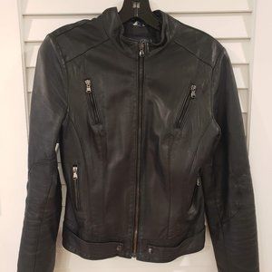 Black leather jacket from Rome S/M (IT 44)